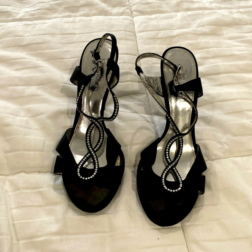 Nina black high eels 8.5
